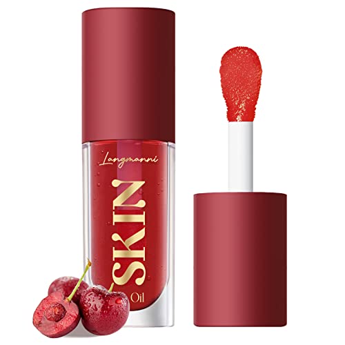LANGMANNI No-Sticky Lip Gloss/Balm Lip Care,Fruit Flavoured Lip Oil For Dry Lip's Moisturizing Hydrating And Nourishing (Strawberry)