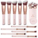 Kabuki Makeup Brush Set - Foundation Powder Blush Concealer Contour Brushes - Perfect For Liquid, Cream or Mineral Products - 10 Pc Collection Wi
