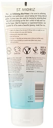 St Moriz Professional Pre-Tan Skin Primer | Exfoliating Body Scrub for Pre Fake Tan Application | Removes Dead Skin Cells & Smooths Skin | Helps