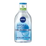 NIVEA Hydra Skin Effect Micellar Water (400ml), Effective Yet Gentle Waterproof Make-Up Remover, Cleansing Water Made with Pure Hyaluronic Acid a