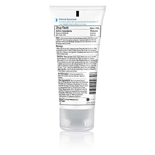 Blue Lizard SENSITIVE Mineral Sunscreen with Zinc Oxide, SPF 50+, Water Resistant, UVA/UVB Protection with Smart Cap Technology - Fragrance Free,