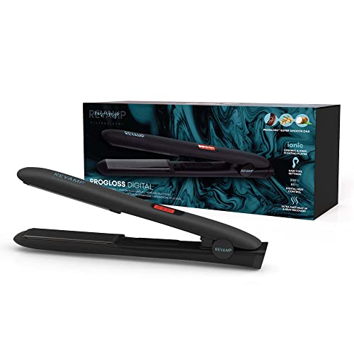 REVAMP Progloss Liberate Shine Cordless Straightener, Ceramic Compact Straightener with Lithium-Ion Technology for Frizz-Free Hairstyles, Infused