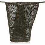 Spray Tan Disposable G-Strings for Sun Bed Spray Tan Waxing Treatment, Black - Pack of 50