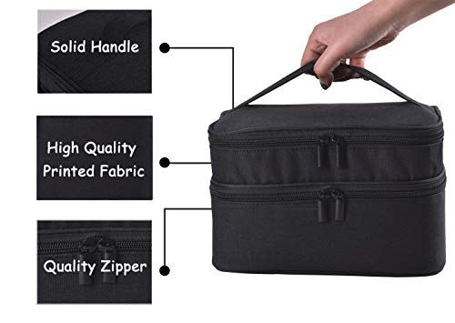 Double-Layer Nail Varnish Storage Case, Essential Oil Bag for for Nail Varnishes and Manicure, Nail Varnish Holder, Holds 30 Bottles (15ml - 0.5