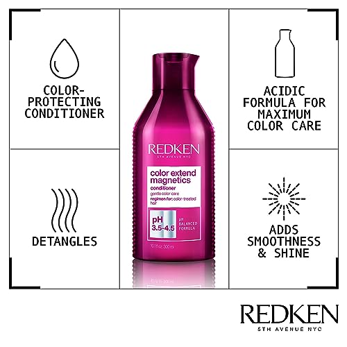 REDKEN Shampoo & Conditioner, For Coloured Hair, Enhances Shine, Color Extend Magnetics, Power Duo 500 ml Set