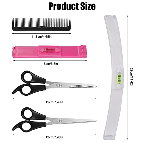 Pinenuts 5 PCS Home Hair Cutting Tool Home Trimmer Styling Kits for Layers Bangs Trims Split Ends Professional Shears Hair Cutting Scissor