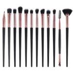 WLLHYF 12pcs Makeup Brushes Set Eye Makeup Brushes Premium Soft Synthetic Hairs Eyeshadow Brushes Set for Concealer Foundation Contour Blush Eyel