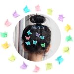 60PCS Colourful Mini Butterfly Hair Claw Clip Assorted Color Mini Jaw Clip Claw Barrettes Mini Hair Claw Clip for Women and Girls