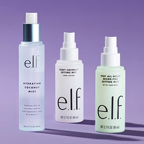 e.l.f. Dewy Coconut Setting Mist, Makeup Setting Spray, Hydrates & Conditions Skin, 2.7 Fl Oz (80mL)