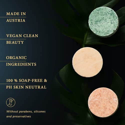 Set of 3 - Organic Shampoo Bar + Conditioner Bar 180g - Shampoo and Conditioner Sets - Hair Growth Shampoo - Shampoo for Greasy Hair & Dry Hair -