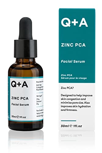 Q+A Zinc PCA Facial Serum. A face serum which minimises pores and enhances cell turnover. 30ml/1fl.oz