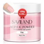 Saviland Acrylic Powder-150g Pink Nail Acrylic Powder Nail Art Powder for Acrylic Nails Large Capacity Nail Kit Acrylic Set for Nail Extension St