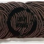 Crazy Bobble® Premium Non-Metal Hair Elastic Hair Bands 2mm, Bulk Hair Ties, Ponytail Holders For Adults and Kids (100 Pcs per Box) (Dark Brown)