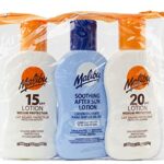 Malibu Sun Travel Essentials with Medium Suncream Protection and Soothing Aftersun Lotion, Water Resistant, SPF 15 and 20, Multipack, 3 x 100ml