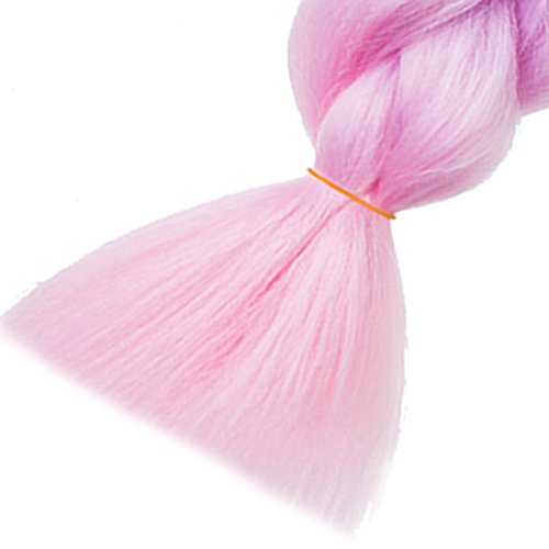 LDMY Hair for Braiding-Jumbo Braids, Long Colorful Ombre Pink Purple Jumbo Braiding Hair Extensions Kanekalon Jumbo Braid Wigs for Women Syntheti