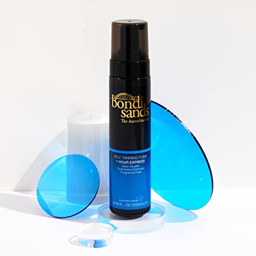 Bondi Sands 1-Hour Express Self Tanning Foam | Lightweight, Fragrance-Free Formula Quickly Provides a Natural, Flawless Bronzed Glow, Vegan + Cru