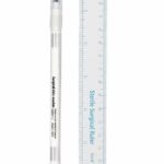 Skin Marker Pen for Eyebrows, Single Nib, 1x Pen & 1x Ruler, Tattoo Pen Permanent & Microblading Ruler