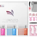 PERMANIA 2023 Lash Lifting Set & Eyebrow Lifting Set, Eyelash Lift Kit, Complete Accessories, Curled Eyelashes & Thick Eyebrows, Great as Mother'