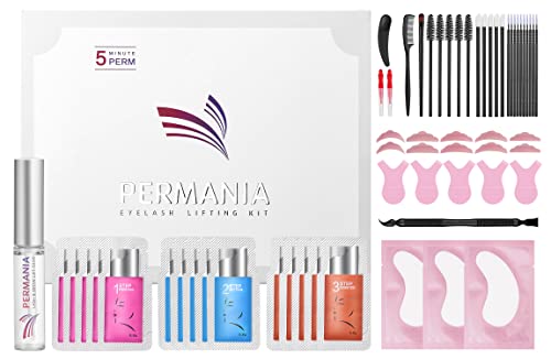 PERMANIA 2023 Lash Lifting Set & Eyebrow Lifting Set, Eyelash Lift Kit, Complete Accessories, Curled Eyelashes & Thick Eyebrows, Great as Mother'