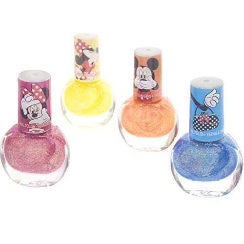 Disney Minnie Mouse - Townley Girl Non-Toxic Peel-Off Nail Polish Set for Girls, Glittery and Opaque Colors, Ages 3+ (18 Pieces)