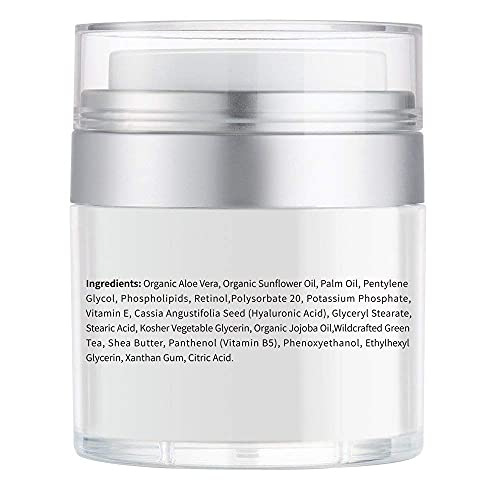 Retinol Moisturizer Cream,ETRONG Anti-aging Wrinkle Night/Day Cream for Face and Eye with 2.5% Retinol,Hyaluronic,Vitamin E and Jojoba Oil