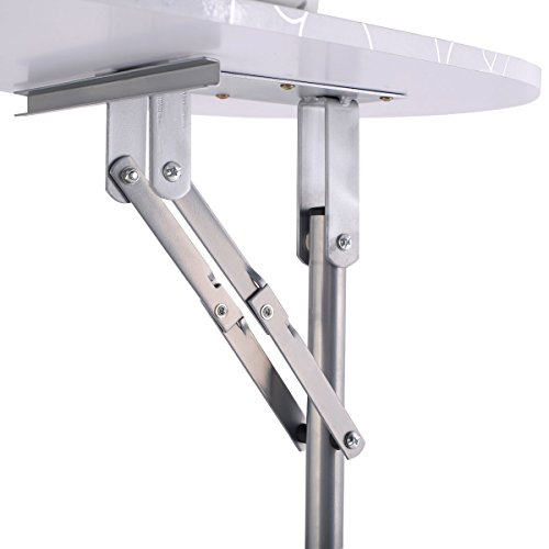 RELAX4LIFE Portable Manicure Nail Table, Folding Nail Technician Table Beauty Salon Desk with Drawer, Sponge & Carry Bag on Wheels, Professional