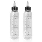ZZLBZN Hair Oil Applicator Bottle, 2Pcs Oil Applicator Bottle for Hair, Oil Bottle for Hair Applicator Bottle with Tip Squeeze 120ml, for Salon H