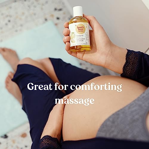 Burt's Bees Hydrating Body Oil for Pregrancy Stretch Marks, with Vitamin E, Sweet Almond Oil & Lemon Oil, 118.2 ml (Pack of 1)