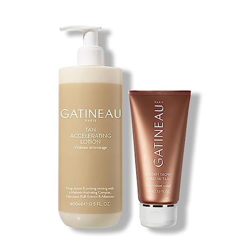 Gatineau - Total Body Glow Collection Skincare Gift Set, with Tan Accelerating Lotion (400ml) & Golden Glow Gradual Tan (400ml)