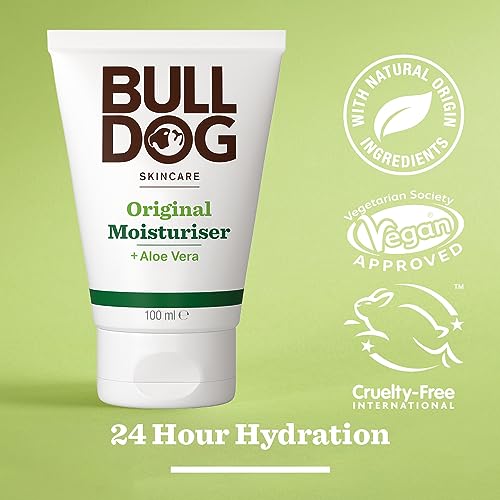 BULLDOG - Skincare for Men | Original Moisturiser | Face Cream for Normal and Dry Skin | 100 ml