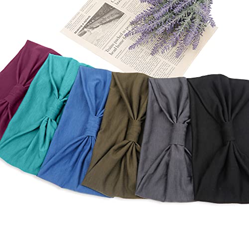 Headbands for Women Wide Boho Head Scarfs Wraps Yoga Hairbands Elastic Sport Running Turbans Head Bands