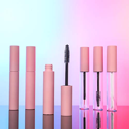 QINREN 6pcs Empty Mascara Tube, 10ml Empty Mascara Tube and Wand Refillable Mascara Tube with Eyelash Wand Eyeline Container Bottle with Rubber I
