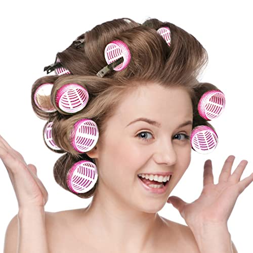 KEYRI 48PCS Hair Rollers Set Hair Rollers with Clips Self Grip Jumbo Hair Roller No Heat Heatless Hair Rollers for Long Medium Short Hair Styling