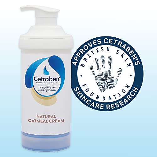 Cetraben Natural Oatmeal Cream Body Cream Dry Skin Moisturiser Suitable For Sensitive and EczemaProne Skin - 475g