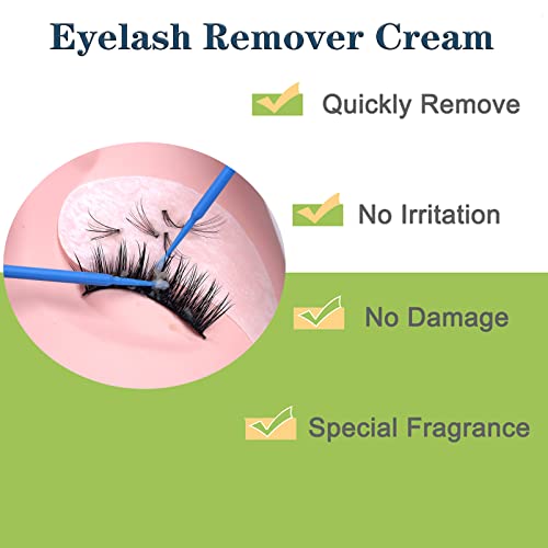 Eyelash Extension Remover Cream, Professional Eyelash Extension Glue Removal Cream Low Irritation Fast Acting Removing Eyelash Extension Glue Cre
