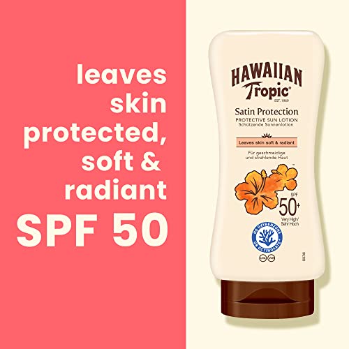 Hawaiian Tropic Satin Protection Sun Lotion SPF 50 with Mango and Shea Butter 180ml