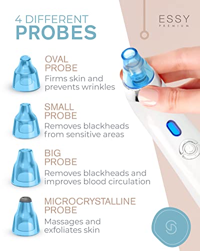 Blackhead Remover Vacuum Pore Cleaner Acne Comedone Extractor Face Blackhead Tool Facial Cleanser Sucker Spot Pimple Whitehead Black Head Deep Su