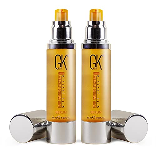 GK HAIR Global Keratin 100% Organic Argan Oil Anti Frizz Hair Serum (0.34 Fl Oz/10ml) Styling Smoothing Strengthening Hydrating & Nourishing Heat