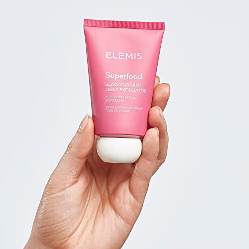ELEMIS Superfood Blackcurrant Jelly Exfoliator, Gentle Face Scrub to Nourish, Exfoliate and Revitalise, Anti-Oxidant Rich Face Exfoliator with Su