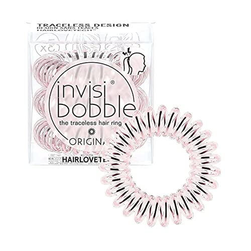 invisibobble POWER Hair Ties, True Black, 3 Pack - Extra Strong Grip, Waterproof, Traceless - Perfect for Sports, Suitable for All Hair Types