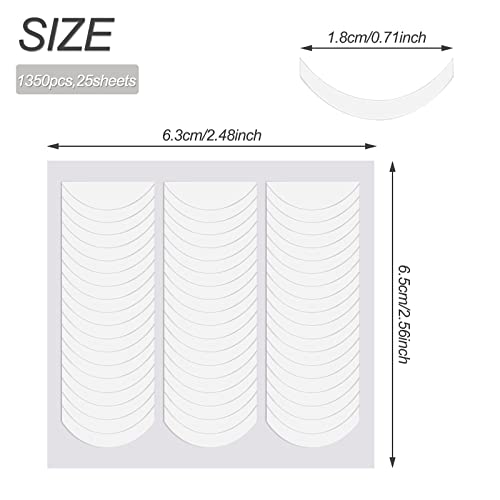 Hanyousheng 1350 Pcs French Nail stickers, 25Sheets French Manicure Stickers, French Tip Stickers, Self-Adhesive Nail Stickers for French Manicur