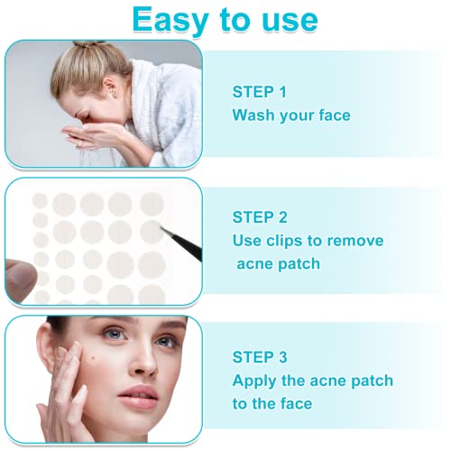 Heyu-Lotus 248 PCS Pimple Patches, Invisible Blemish Hydrocolloid Spot Patches Essential Oil Spot Cover, Acne Stickers Spot Stickers Effective Pi