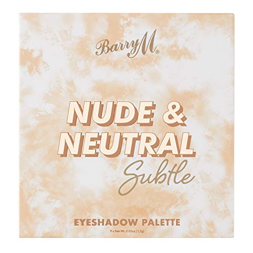 Barry M Cosmetics Nude And Neutral Eyeshadow Palette - 9 Natural Shades In Matte & Shimmer Highly Pigmented Subtle Colours, powder