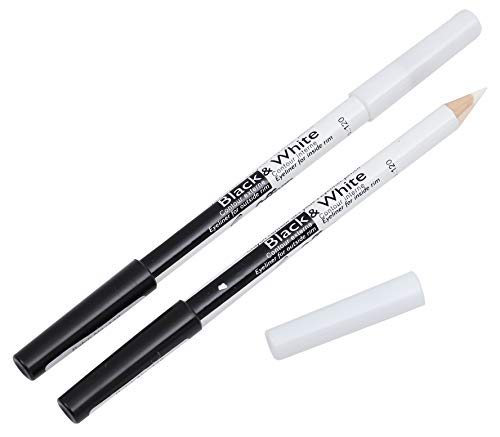 Saffron - 2in1 Black & White Eyeliner Pencil (120)