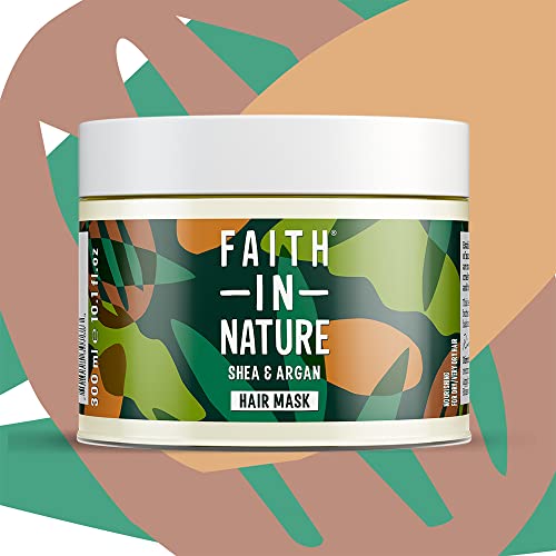 Faith In Nature Natural Shea & Argan Hair Mask, Nourishing, Vegan & Cruelty Free, No SLS or Parabens, For Dry to Very Dry Hair, 300ml