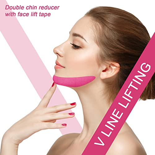 FANTESI 2 Rolls Anti Wrinkle Tape Wrinkle Patches, (500CM*2.5CM) Face Eye Neck Lift Tape Multifunctional High Elasticity Forehead Frown Facial Li