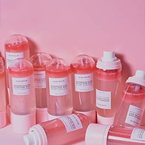 Glow Recipe Watermelon Glow Ultra-Fine Face Mist - Hyaluronic Acid Spray Moisturiser for Fresh, Glowing Skin - Hydrating Face Mist with Hibiscus