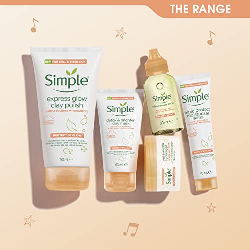 Simple Protect 'N' Glow Rest and Reset 72h Hydrating Gel cruelty-free, vegan moisturiser to enhance glowing skin 50 ml