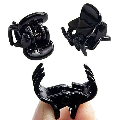 JANYUN 24 Pcs Mini Claw Clips Non Slip Hair Claw Clips Clamps for Women Girl's Hair (Black and Brown)