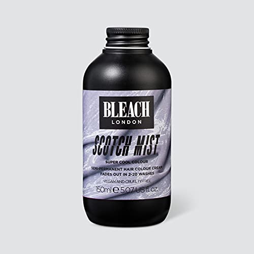 BLEACH LONDON Bruised Violet Semi-Permanent Hair Colour Cream - Deep Purple, Vegan, Cruelty Free, Vibrant Temporary Dye 150 ml